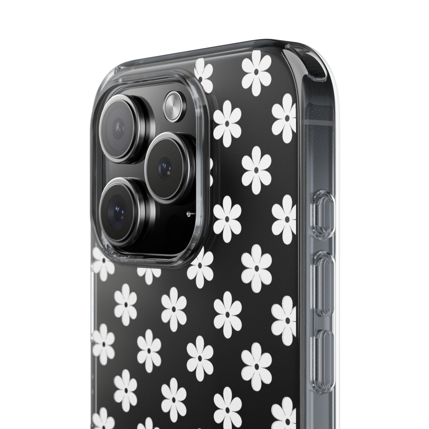 White Floral #222 Clear Cases - MahaCase