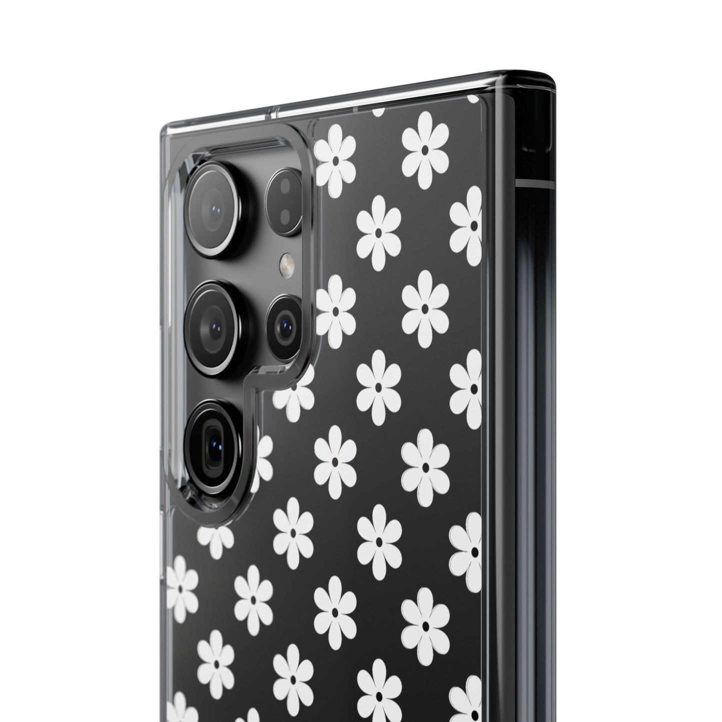 White Floral #222 Clear Cases - MahaCase