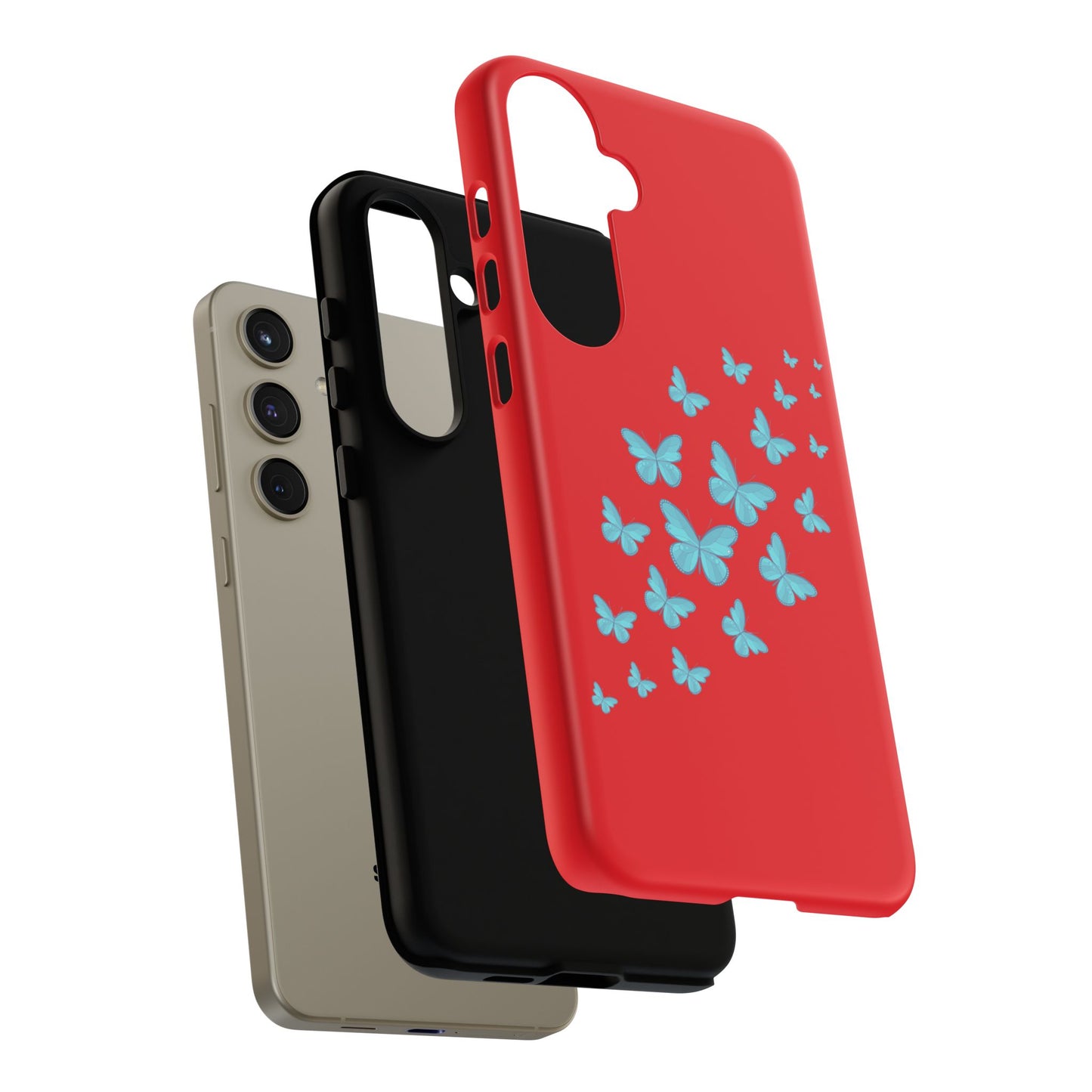 Butterflies in Red - Tough Cases iPhone Samsung Google Pixel - MahaCase
