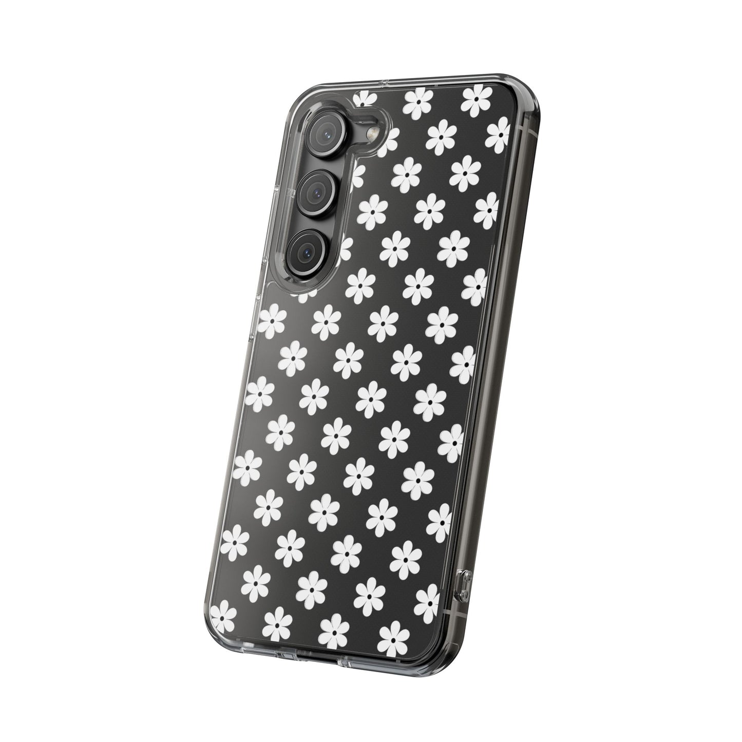 White Floral #222 Clear Cases - MahaCase