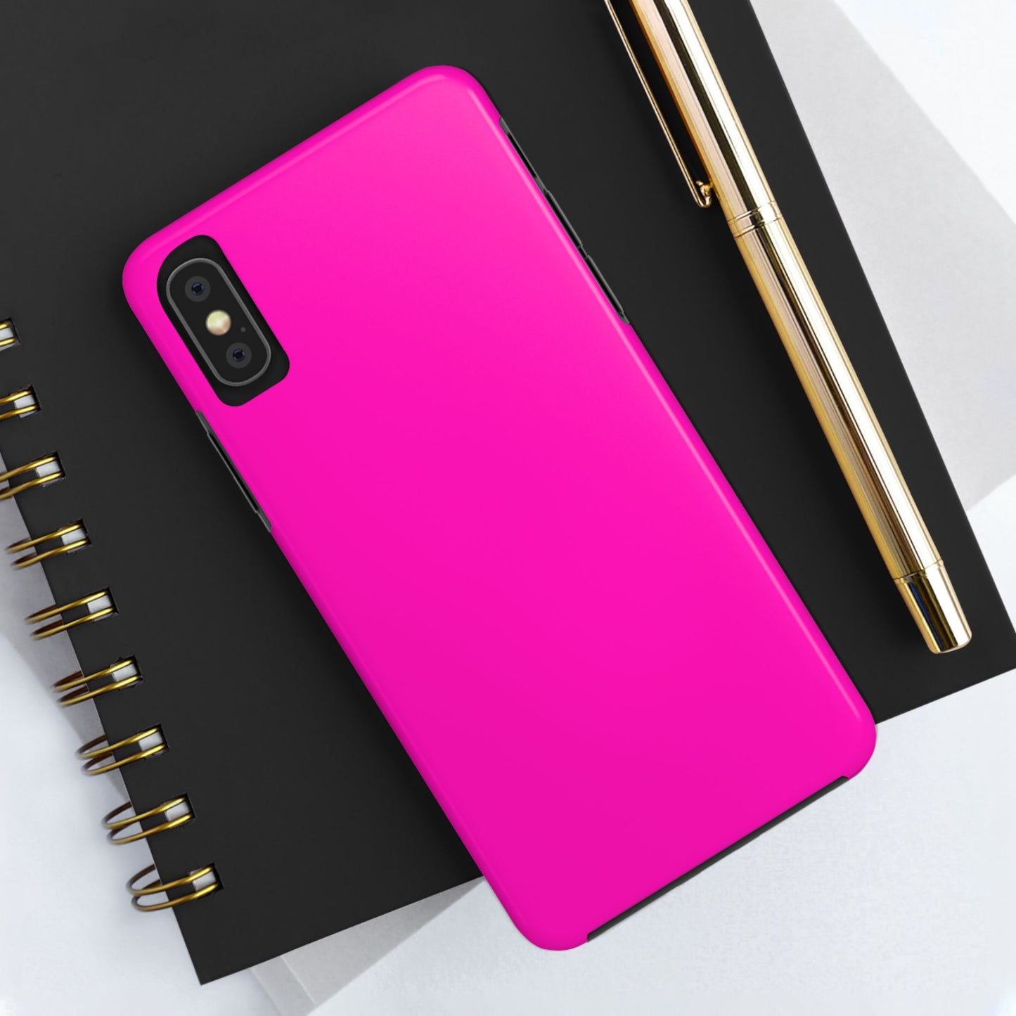 Simple Hot Pink-Tough Phone Cases - MahaCase