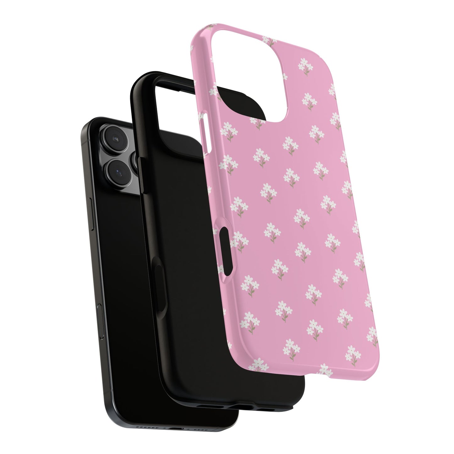 Floral Tough Phone Case - Pink Blossom Design - iPhone Samsung Galaxy Google Pixel - MahaCase