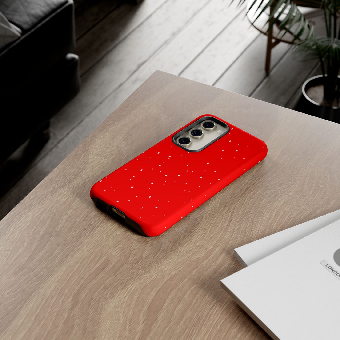 Snowy Red - Tough Cases iPhone Samsung Google Pixel - MahaCase