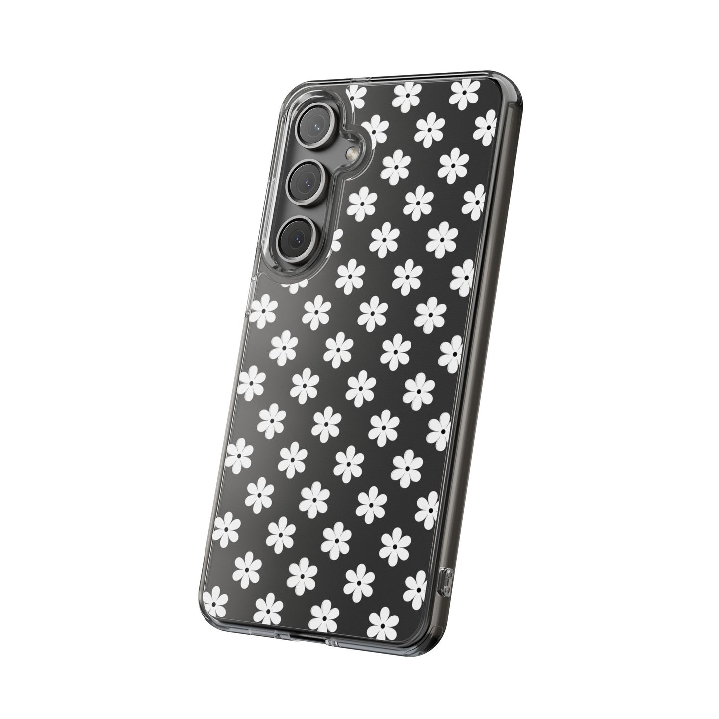 White Floral #222 Clear Cases - MahaCase