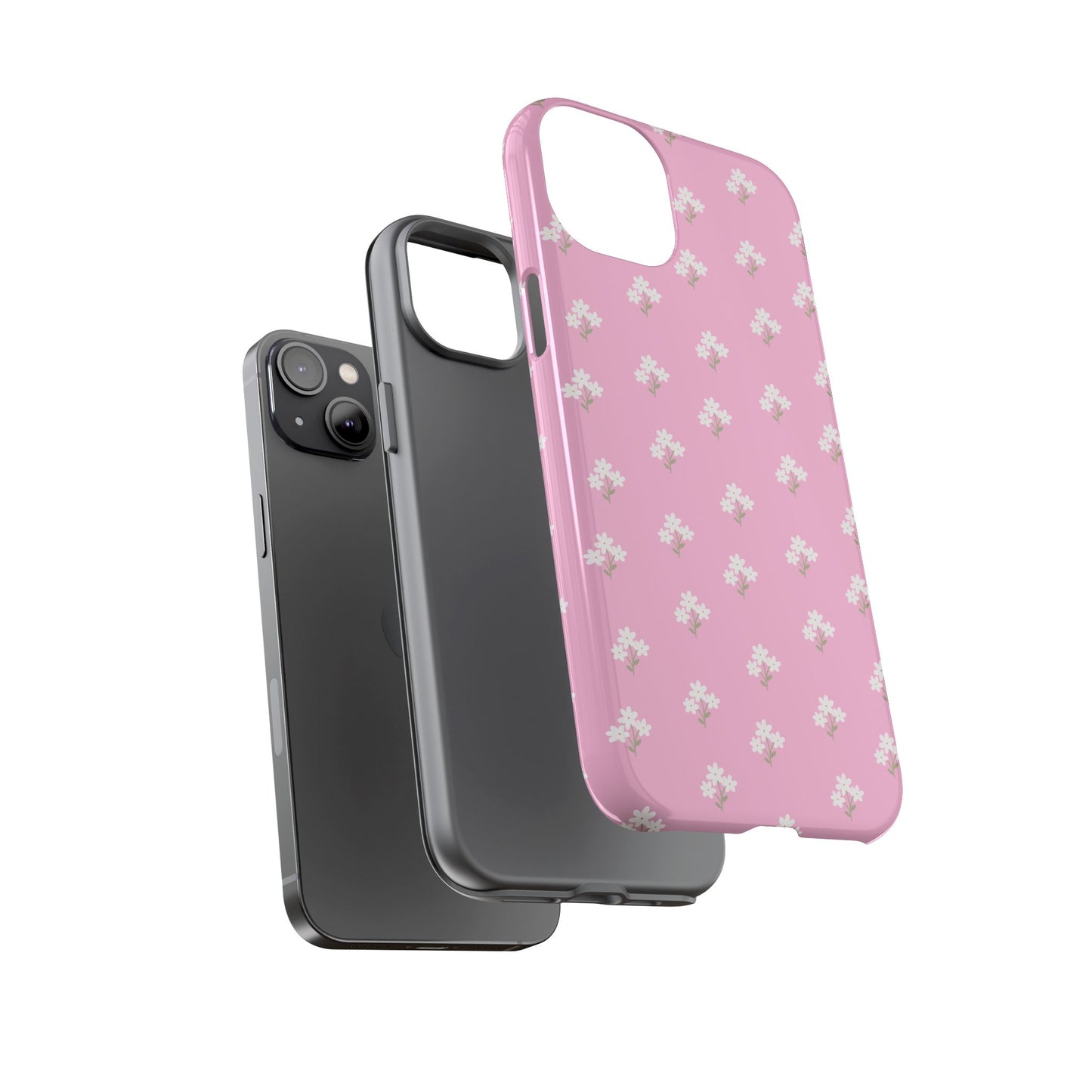 Floral Tough Phone Case - Pink Blossom Design - iPhone Samsung Galaxy Google Pixel - MahaCase