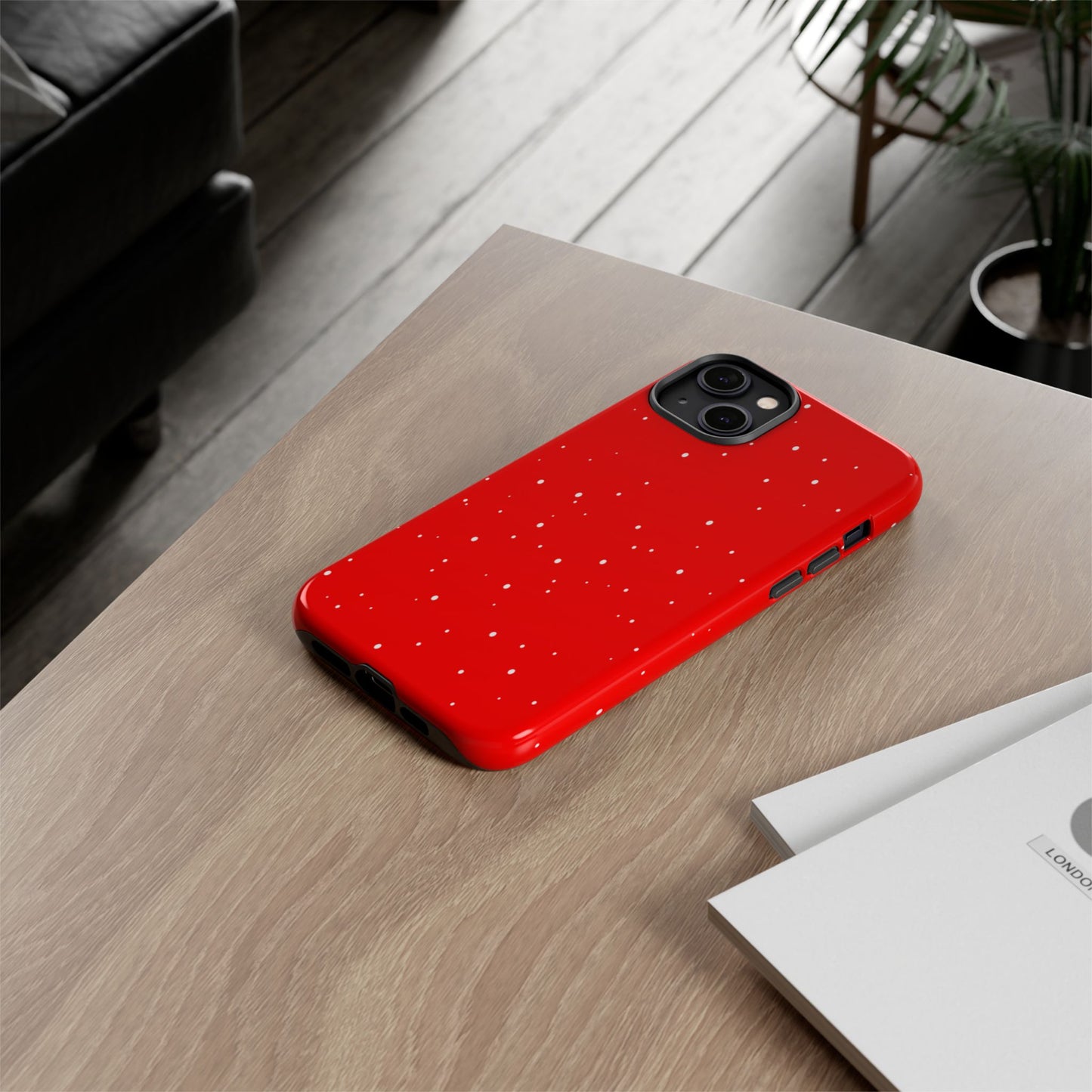 Snowy Red - Tough Cases iPhone Samsung Google Pixel - MahaCase