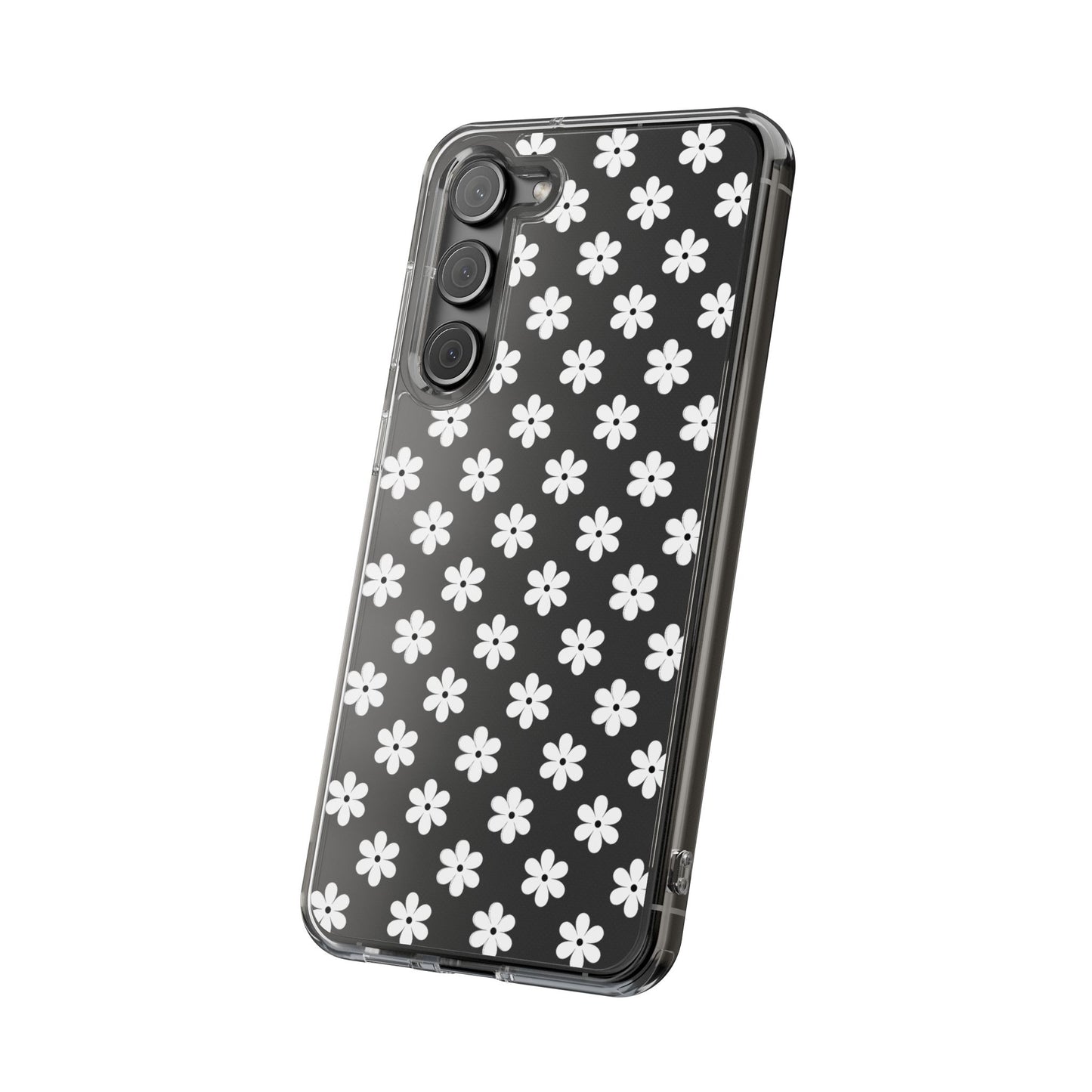 White Floral #222 Clear Cases - MahaCase