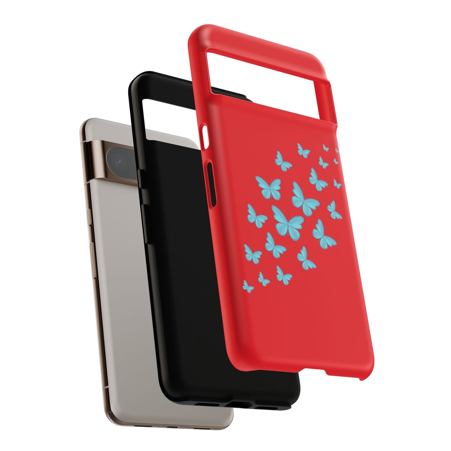 Butterflies in Red - Tough Cases iPhone Samsung Google Pixel - MahaCase
