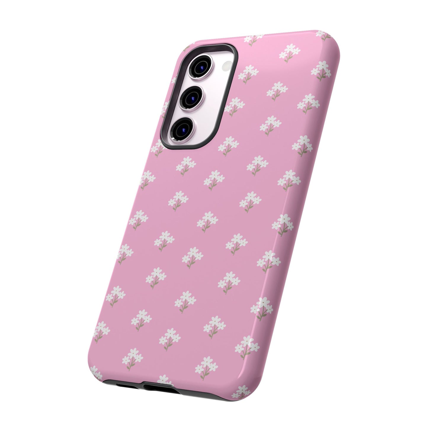 Floral Tough Phone Case - Pink Blossom Design - iPhone Samsung Galaxy Google Pixel - MahaCase
