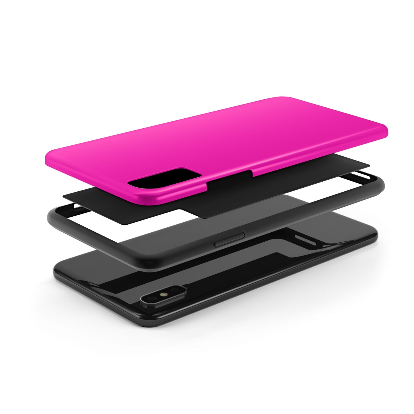 Simple Hot Pink-Tough Phone Cases - MahaCase