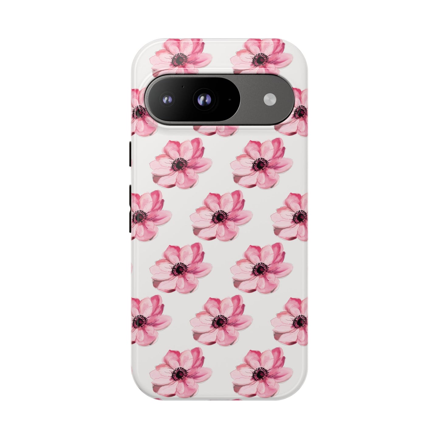 Floral Tough Phone Case - Stylish Protection with Pink Flowers - iPhone Samsung Galaxy Google Pixel - MahaCase
