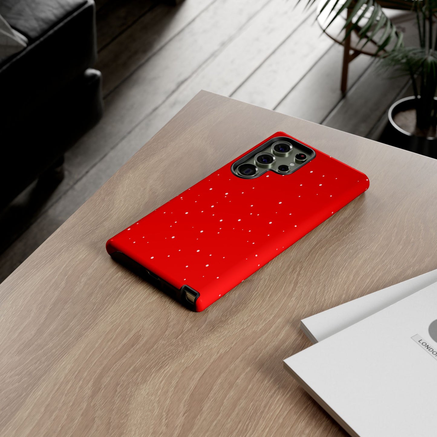Snowy Red - Tough Cases iPhone Samsung Google Pixel - MahaCase