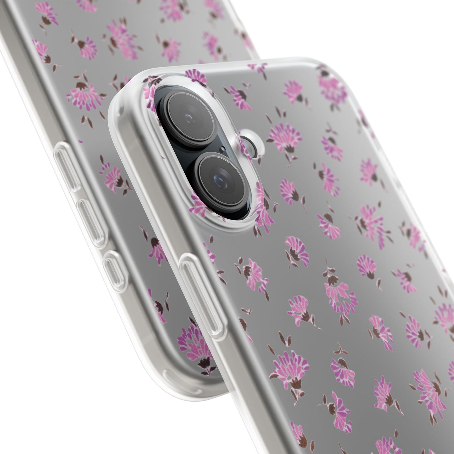Floral Flexible Phone Case - Flower Pattern, Cute Gift for Her, Stylish Accessory, Spring Vibe, Lightweight Protective Cover- iPhone, Samsung, Gift Packaging - MahaCase