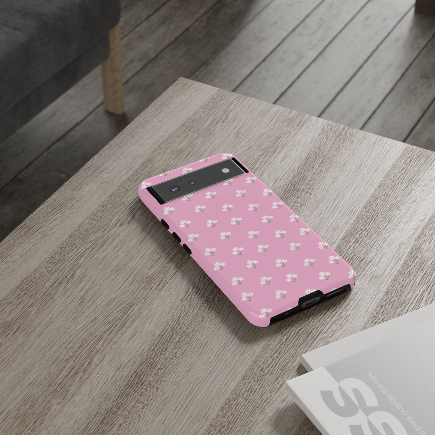Floral Tough Phone Case - Pink Blossom Design - iPhone Samsung Galaxy Google Pixel - MahaCase