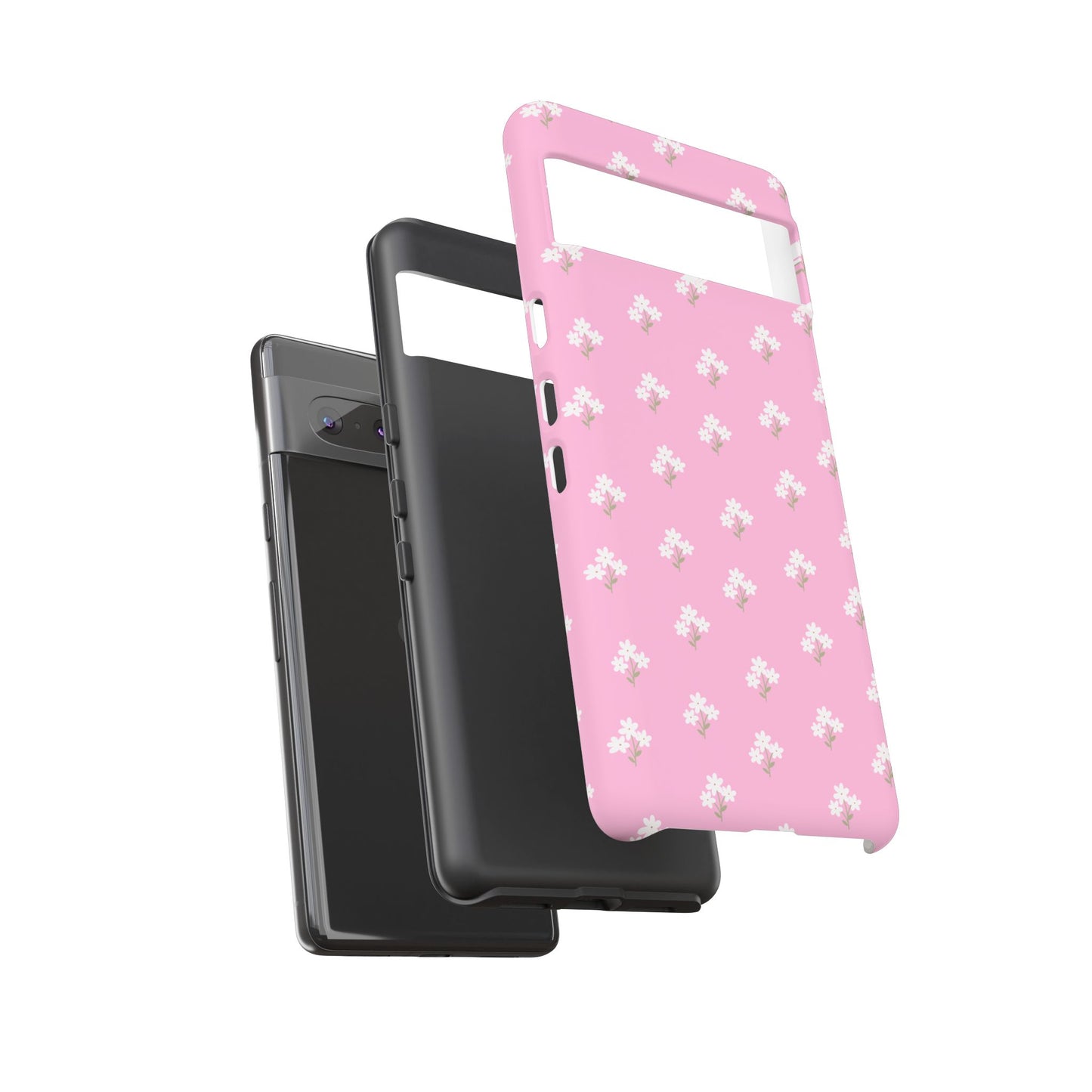 Floral Tough Phone Case - Pink Blossom Design - iPhone Samsung Galaxy Google Pixel - MahaCase
