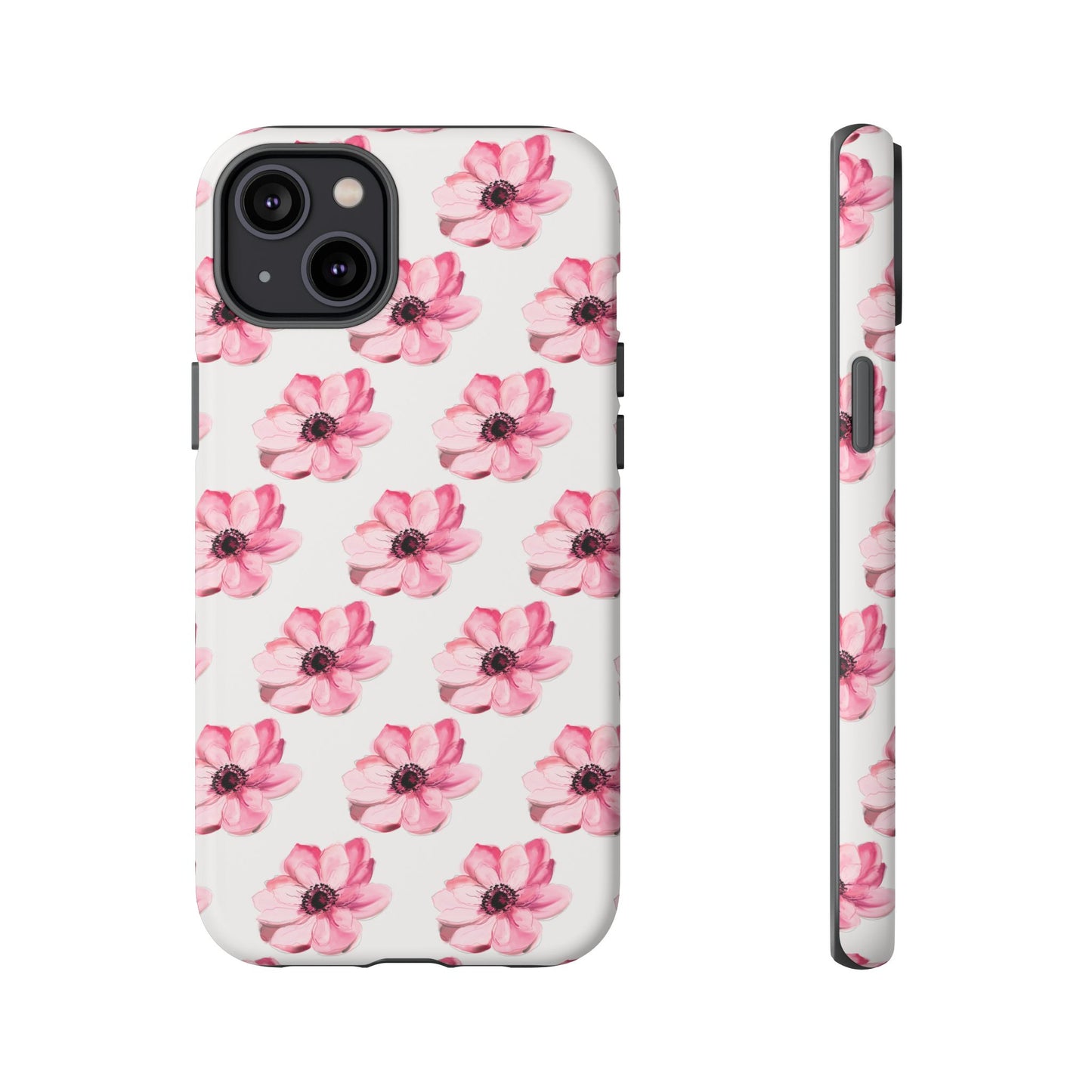 Floral Tough Phone Case - Stylish Protection with Pink Flowers - iPhone Samsung Galaxy Google Pixel - MahaCase