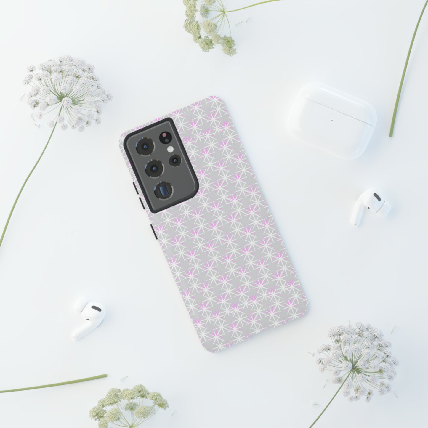 Grey Skies, Pink Stars-Tough Cases - MahaCase