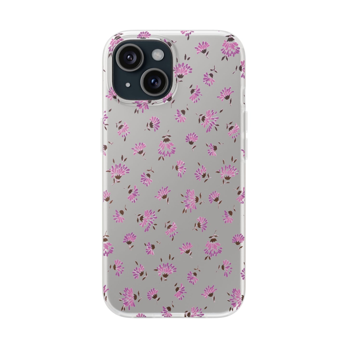 Floral Flexible Phone Case - Flower Pattern, Cute Gift for Her, Stylish Accessory, Spring Vibe, Lightweight Protective Cover- iPhone, Samsung, Gift Packaging - MahaCase
