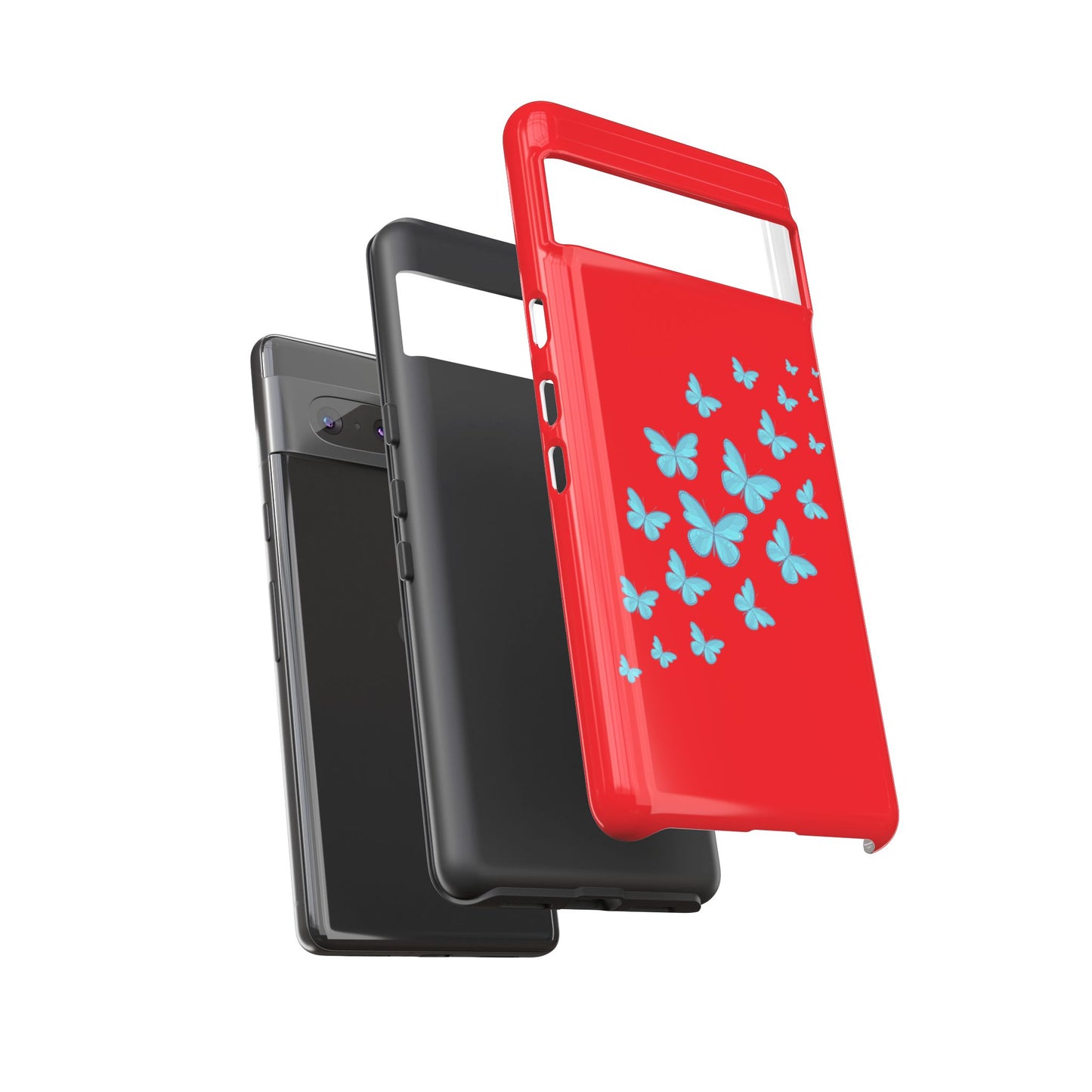 Butterflies in Red - Tough Cases iPhone Samsung Google Pixel - MahaCase