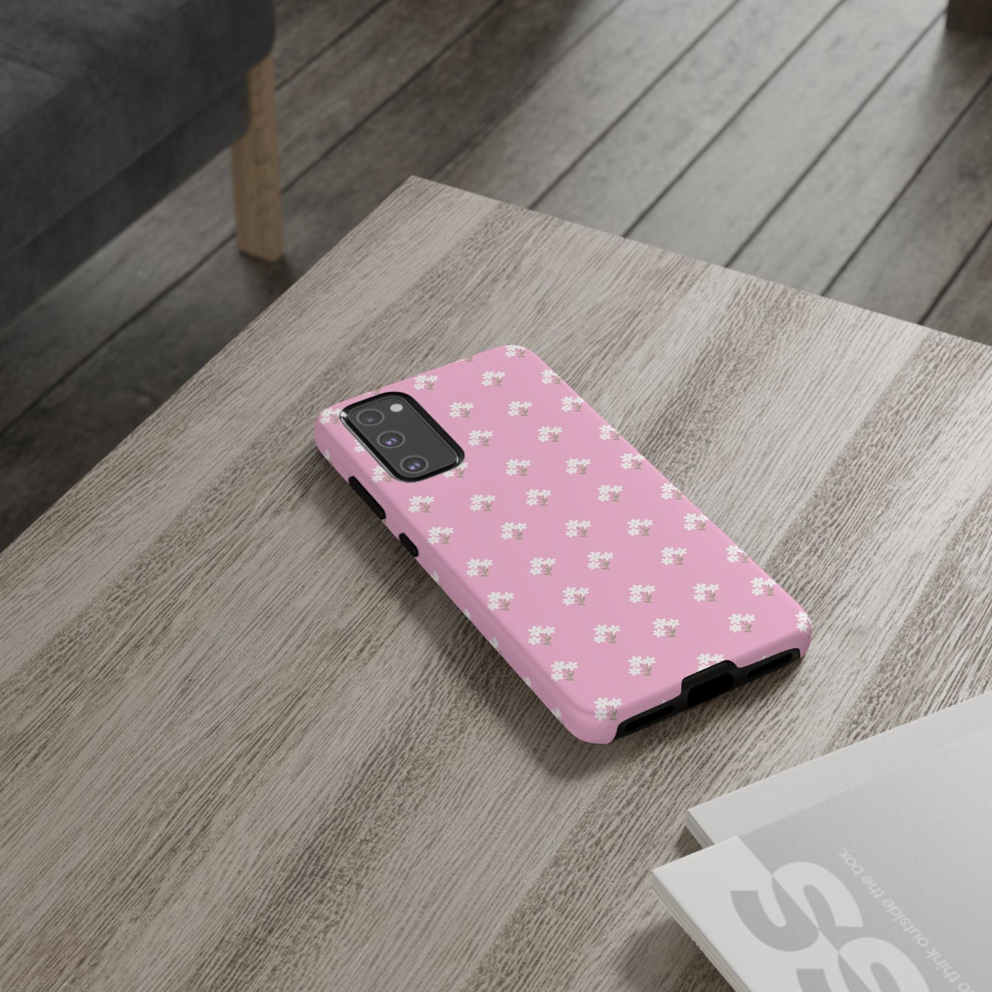 Floral Tough Phone Case - Pink Blossom Design - iPhone Samsung Galaxy Google Pixel - MahaCase