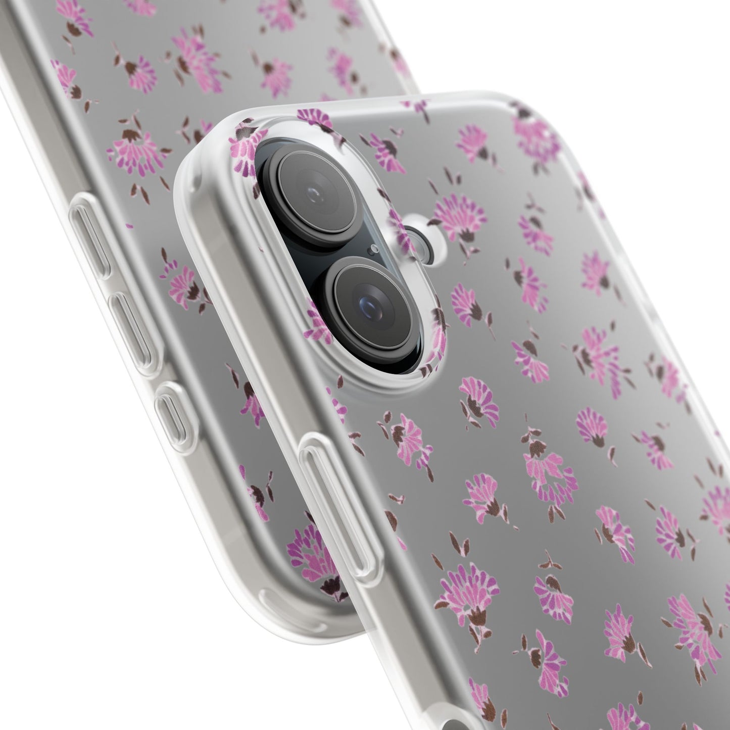 Floral Flexible Phone Case - Flower Pattern, Cute Gift for Her, Stylish Accessory, Spring Vibe, Lightweight Protective Cover- iPhone, Samsung, Gift Packaging - MahaCase