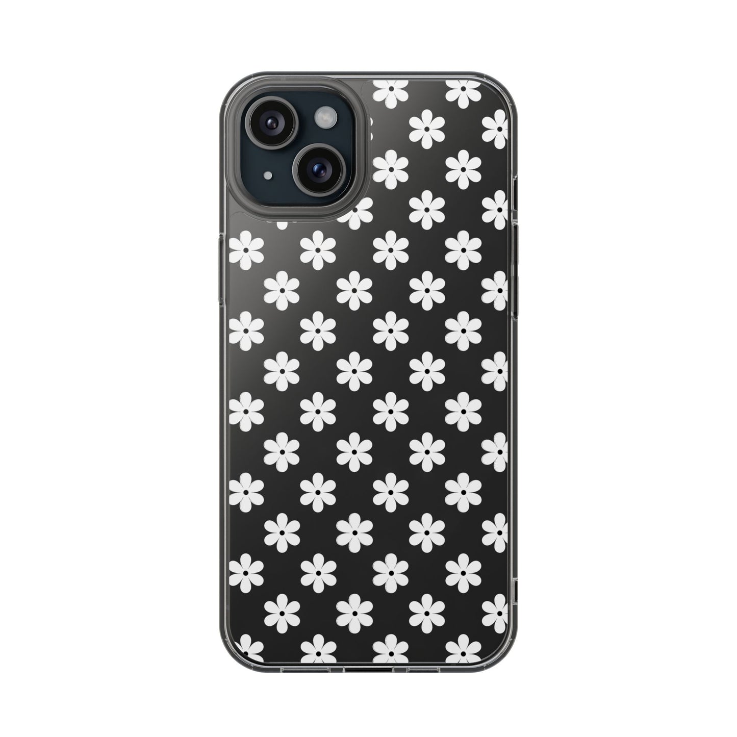 White Floral #222 Clear Cases - MahaCase
