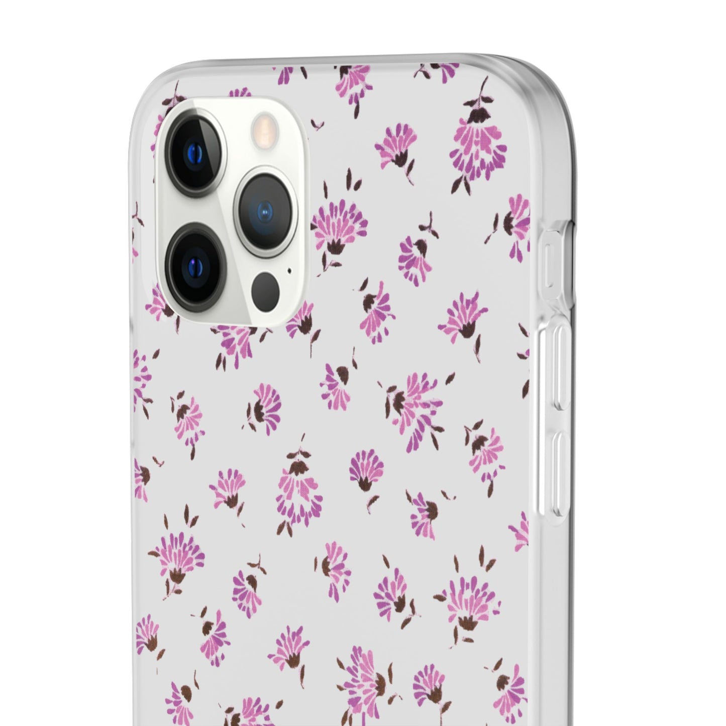 Floral Flexible Phone Case - Flower Pattern, Cute Gift for Her, Stylish Accessory, Spring Vibe, Lightweight Protective Cover- iPhone, Samsung, Gift Packaging - MahaCase