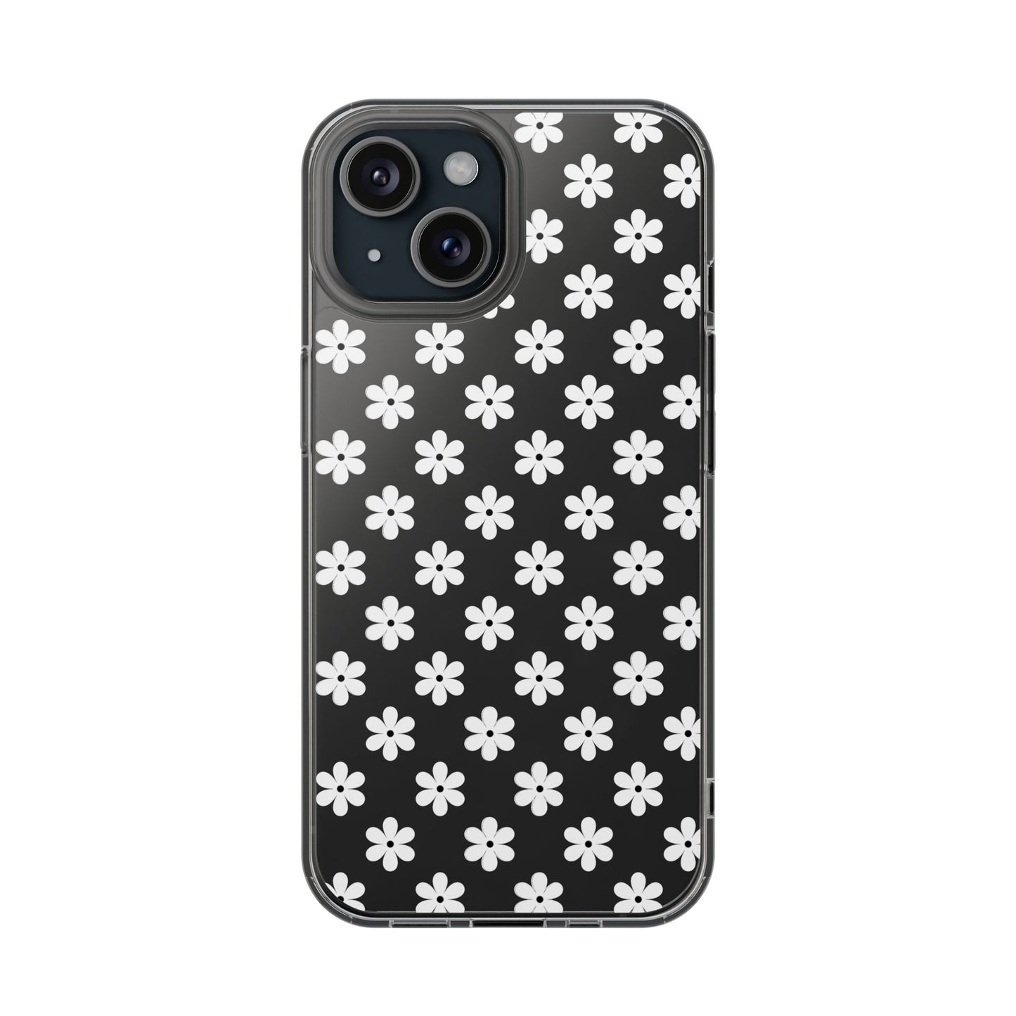 White Floral #222 Clear Cases - MahaCase