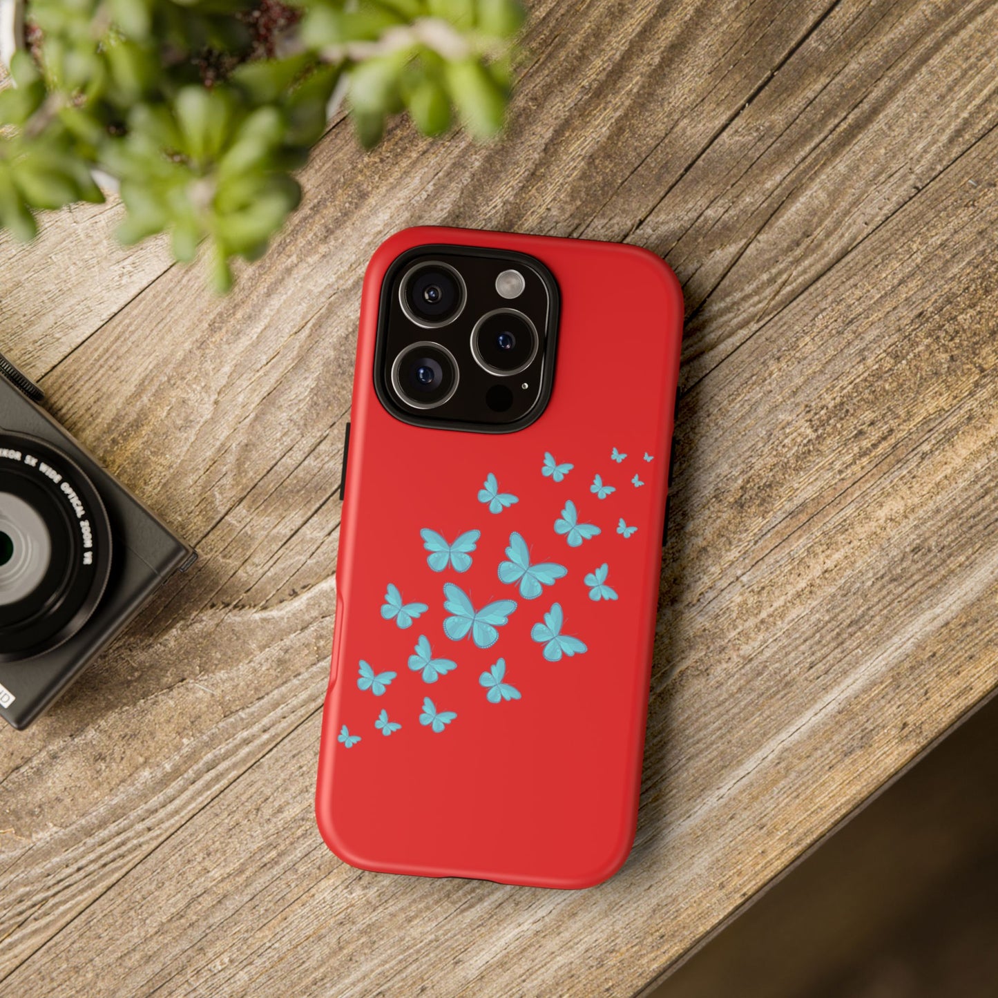 Butterflies in Red - Tough Cases iPhone Samsung Google Pixel - MahaCase