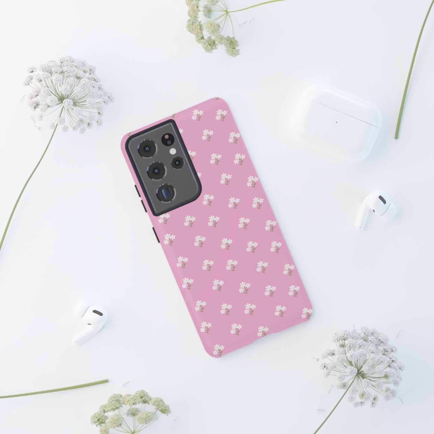 Floral Tough Phone Case - Pink Blossom Design - iPhone Samsung Galaxy Google Pixel - MahaCase