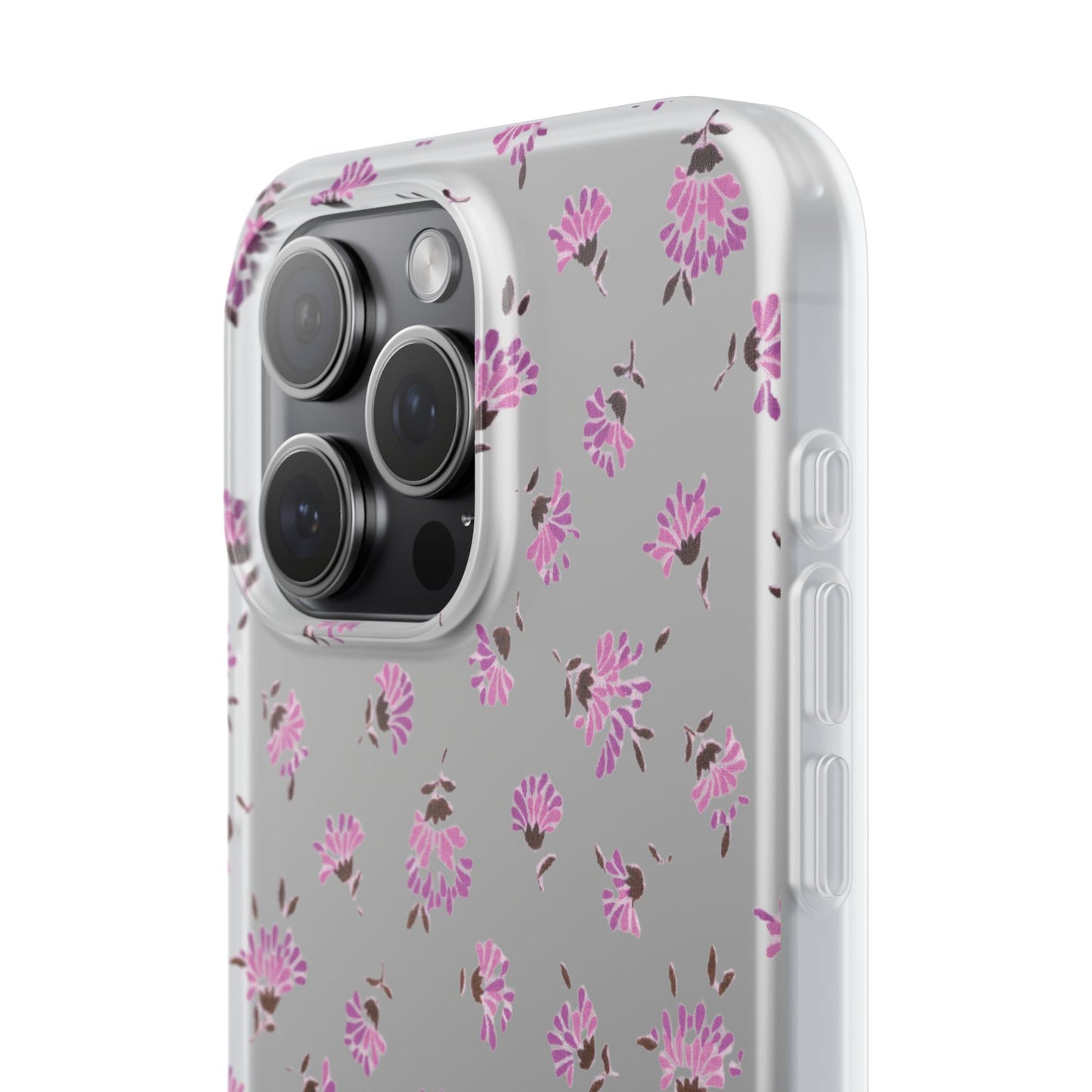Floral Flexible Phone Case - Flower Pattern, Cute Gift for Her, Stylish Accessory, Spring Vibe, Lightweight Protective Cover- iPhone, Samsung, Gift Packaging - MahaCase