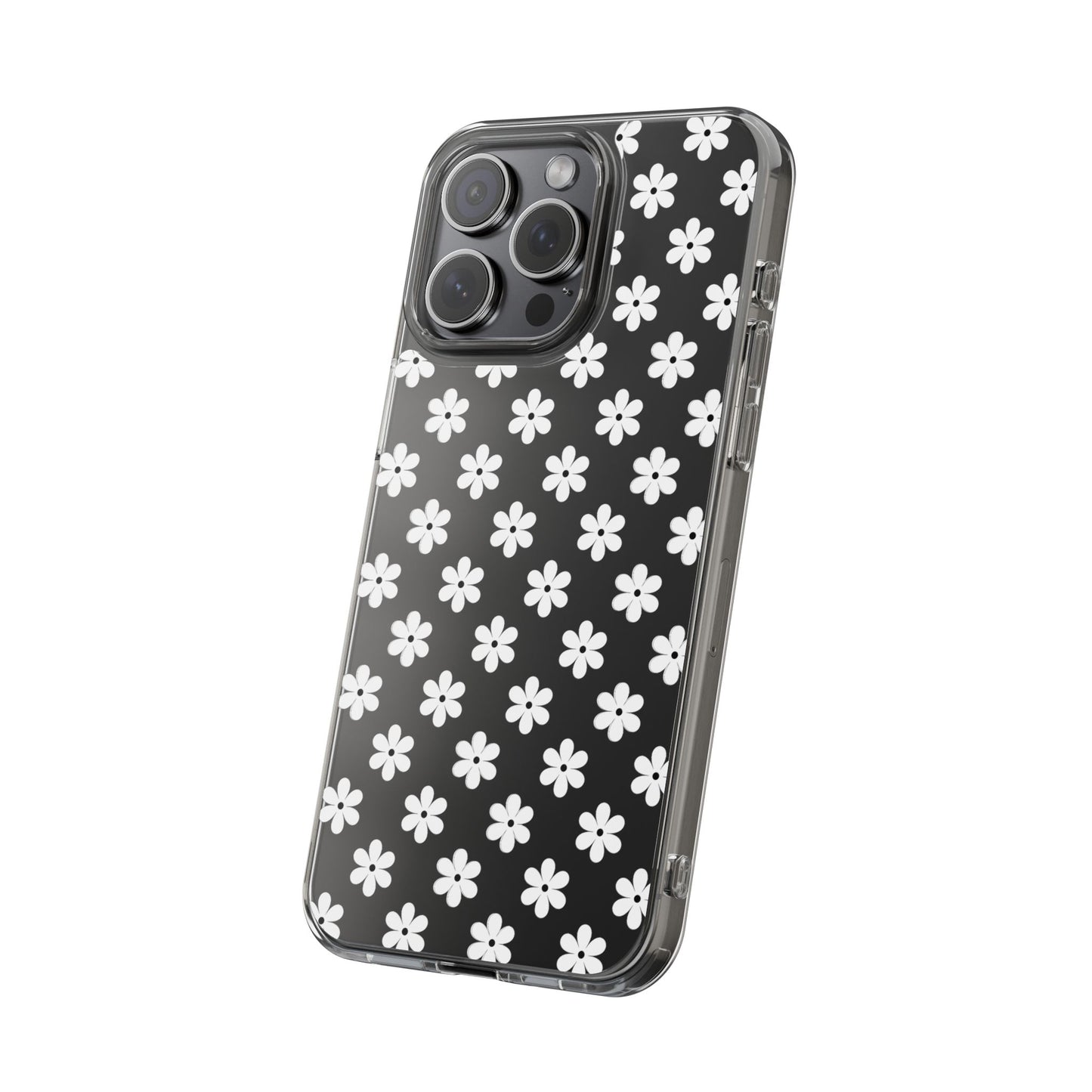 White Floral #222 Clear Cases - MahaCase