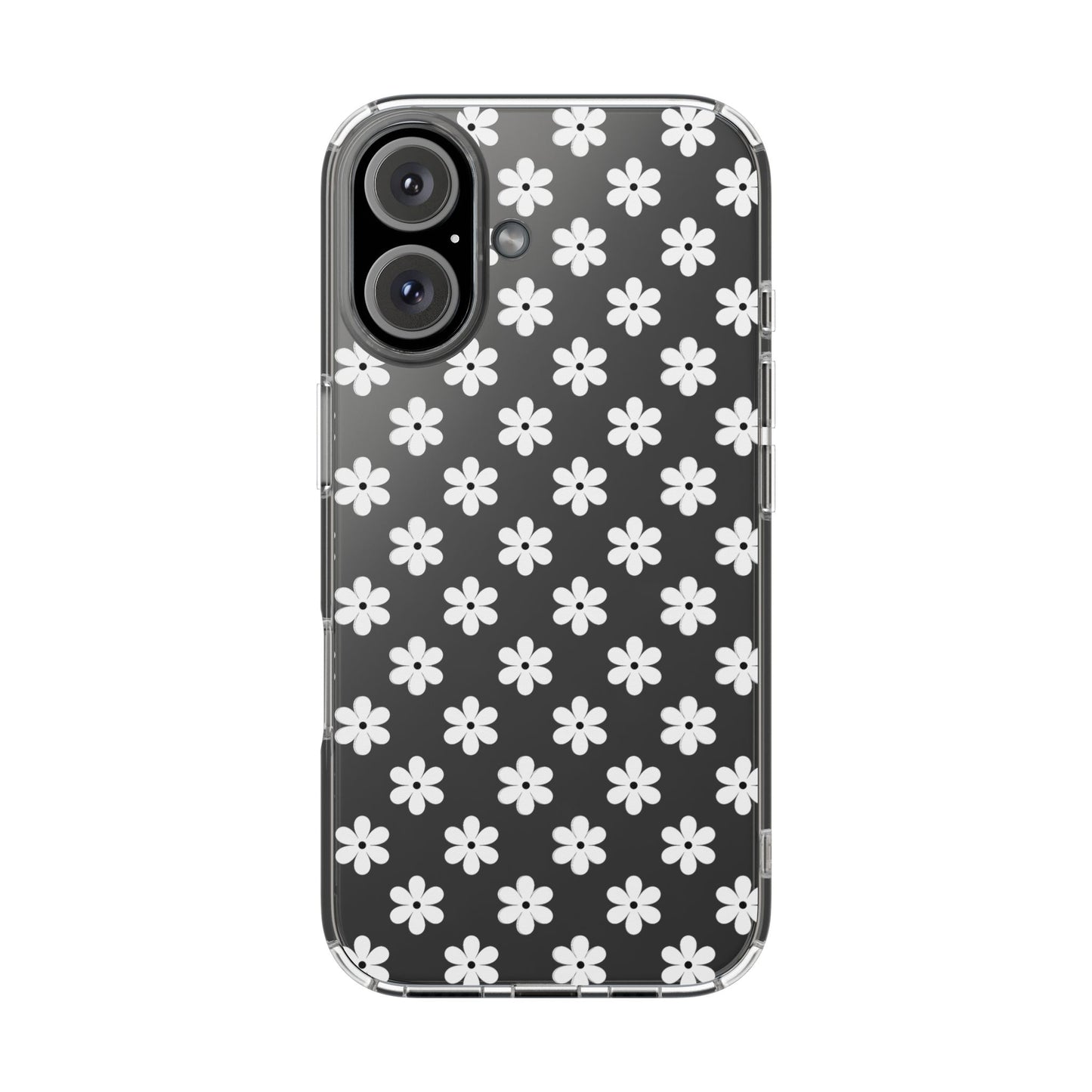 White Floral #222 Clear Cases - MahaCase