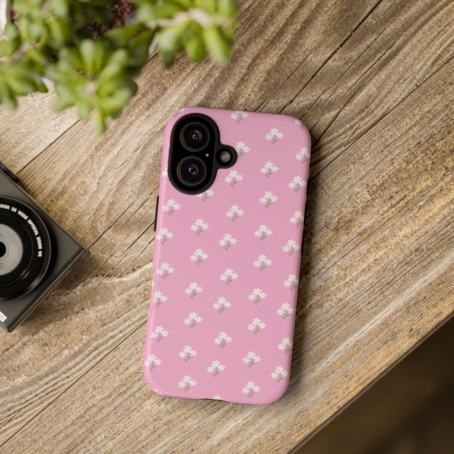 Floral Tough Phone Case - Pink Blossom Design - iPhone Samsung Galaxy Google Pixel - MahaCase