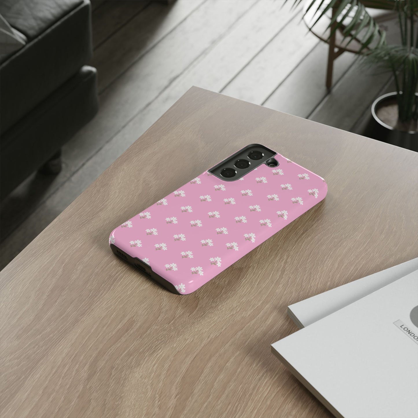 Floral Tough Phone Case - Pink Blossom Design - iPhone Samsung Galaxy Google Pixel - MahaCase