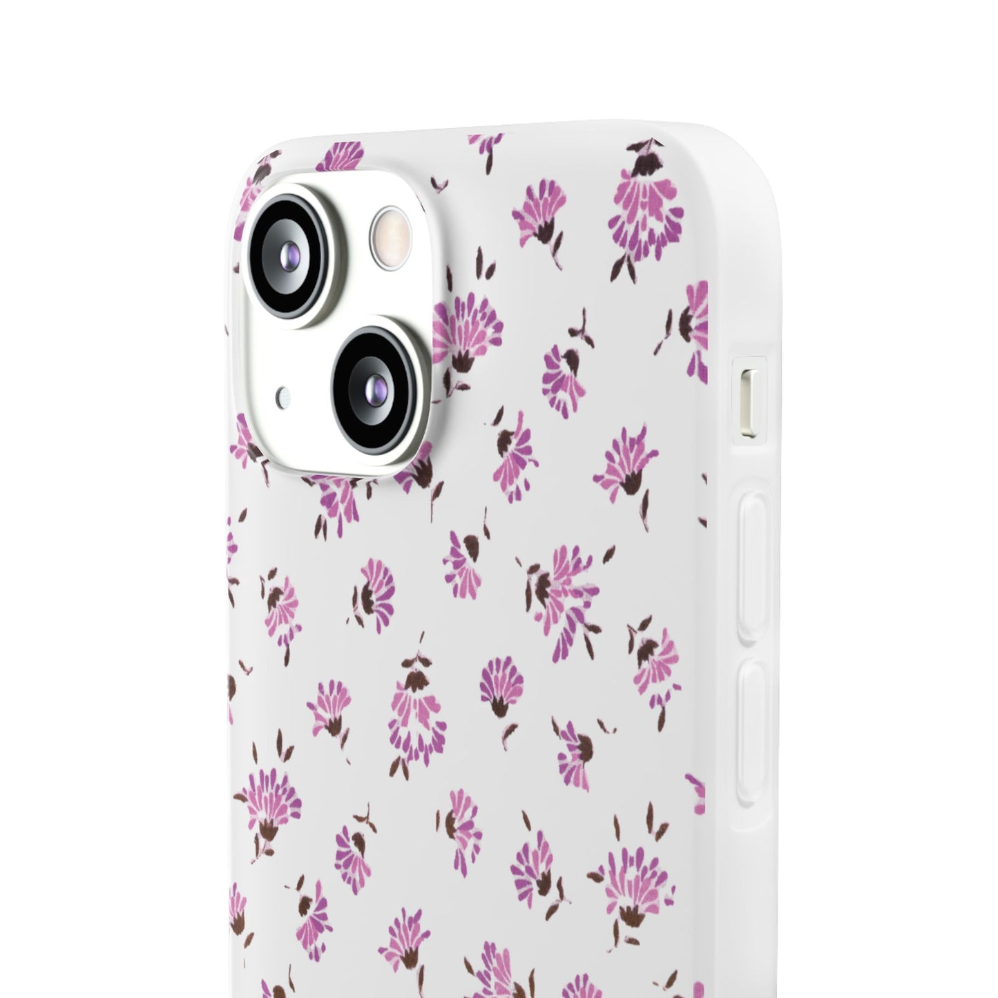 Floral Flexible Phone Case - Flower Pattern, Cute Gift for Her, Stylish Accessory, Spring Vibe, Lightweight Protective Cover- iPhone, Samsung, Gift Packaging - MahaCase