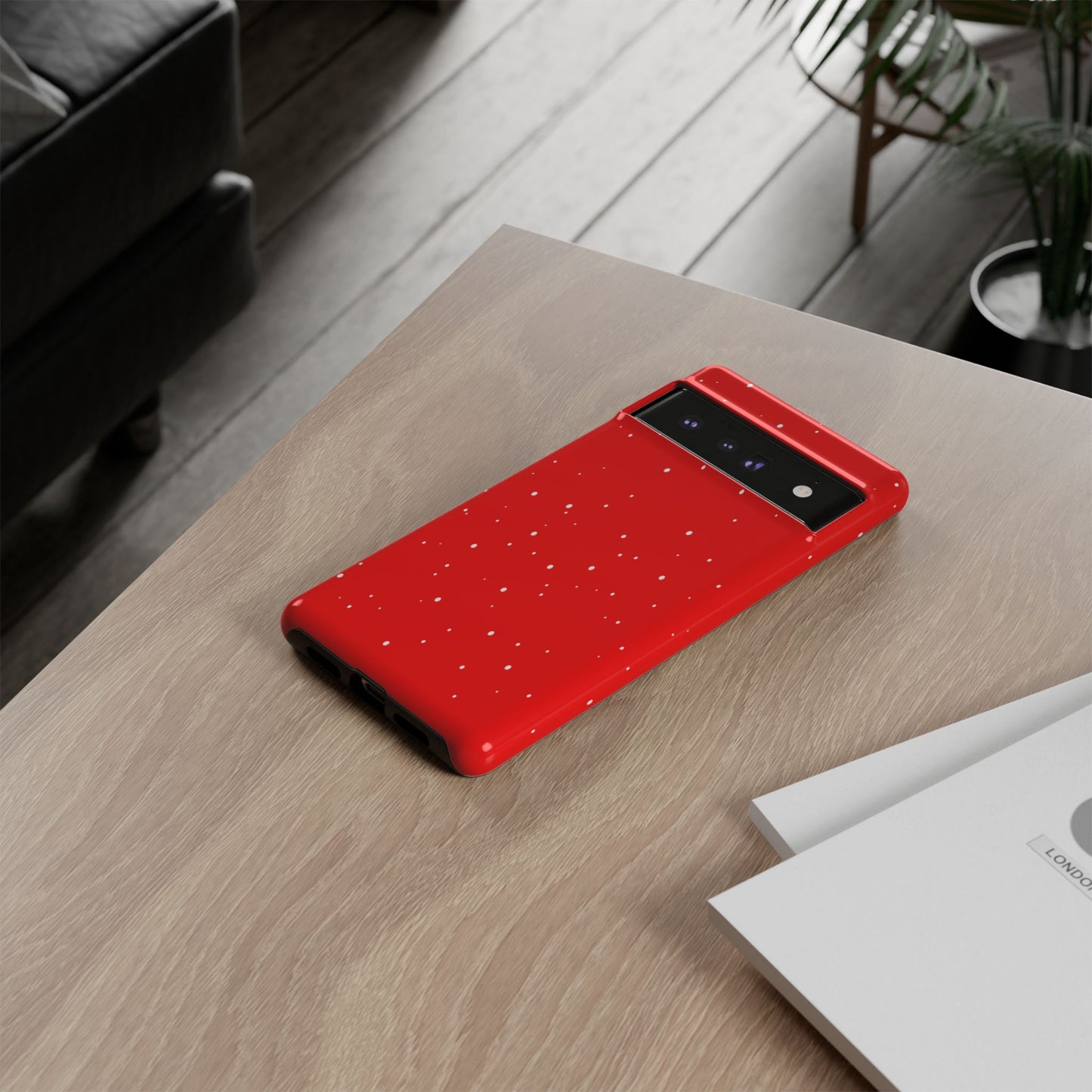Snowy Red - Tough Cases iPhone Samsung Google Pixel - MahaCase