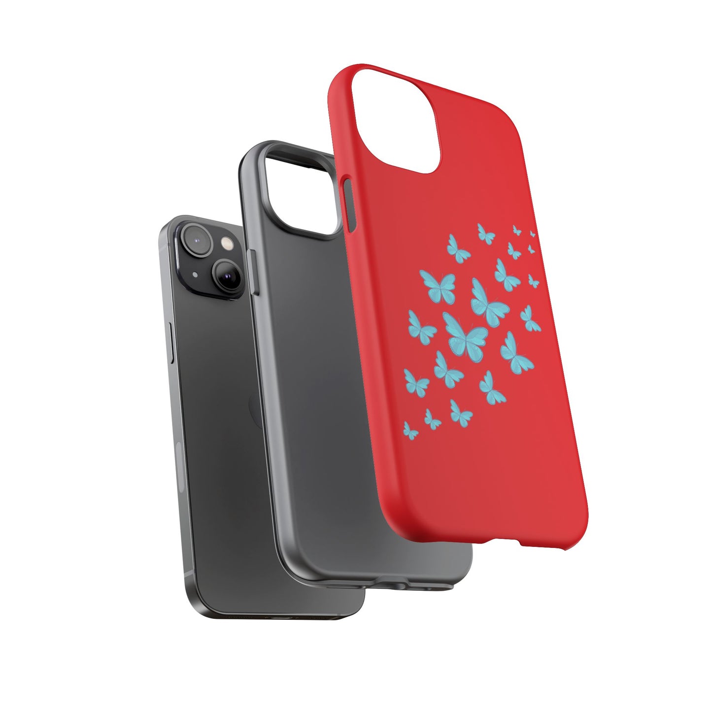 Butterflies in Red - Tough Cases iPhone Samsung Google Pixel - MahaCase