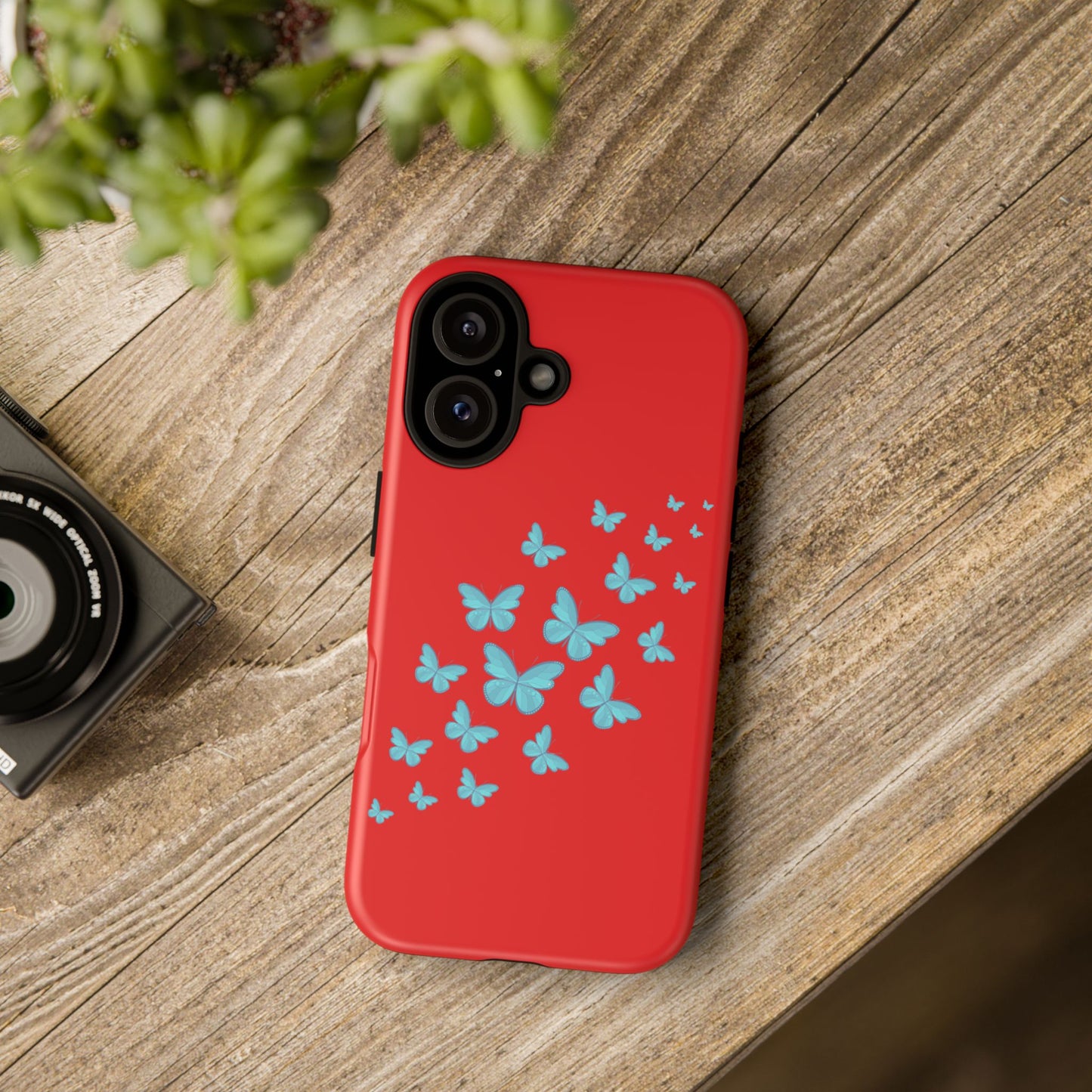 Butterflies in Red - Tough Cases iPhone Samsung Google Pixel - MahaCase