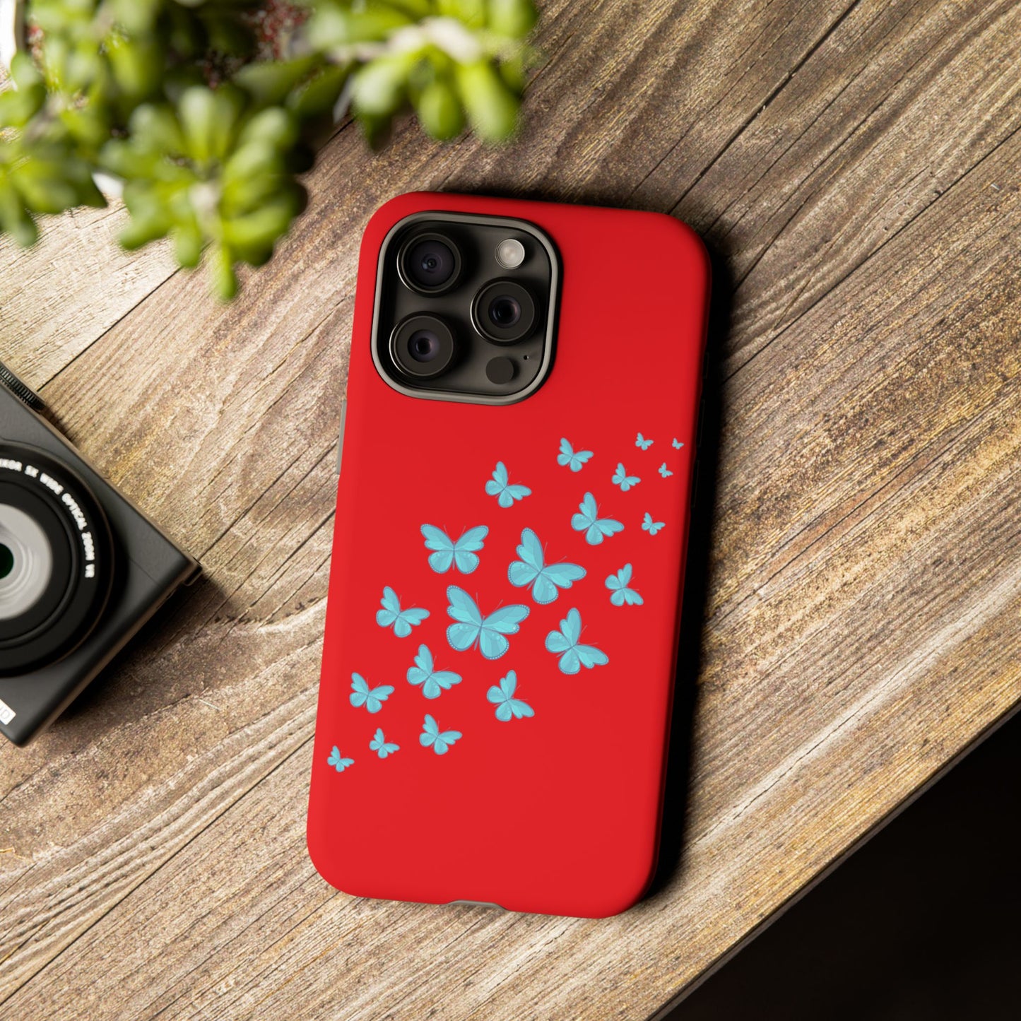 Butterflies in Red - Tough Cases iPhone Samsung Google Pixel - MahaCase