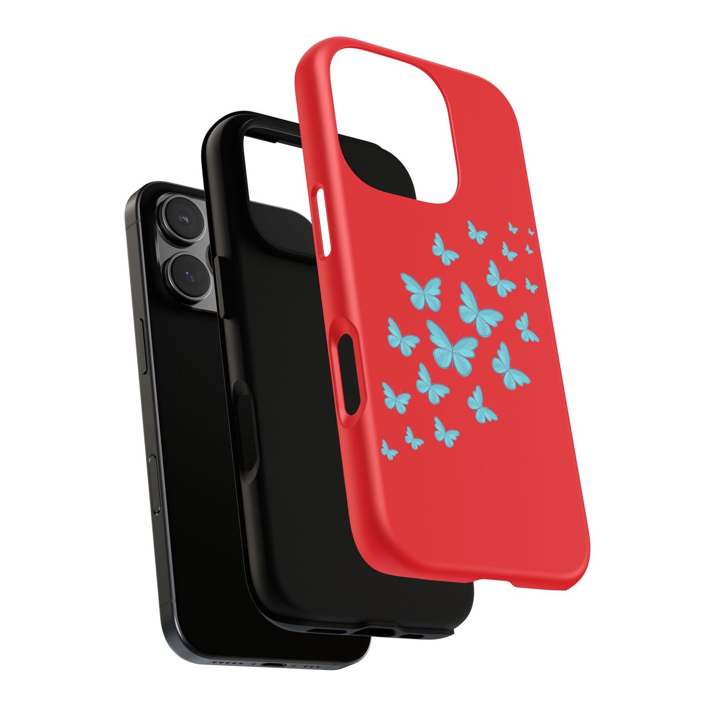 Butterflies in Red - Tough Cases iPhone Samsung Google Pixel - MahaCase