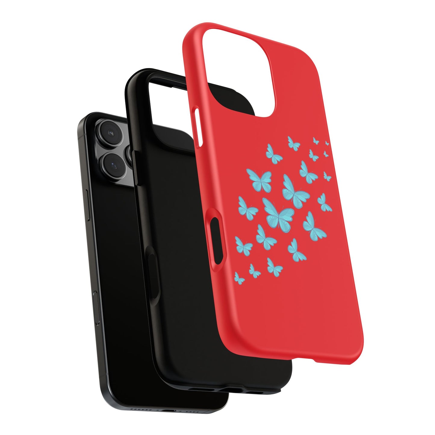 Butterflies in Red - Tough Cases iPhone Samsung Google Pixel - MahaCase