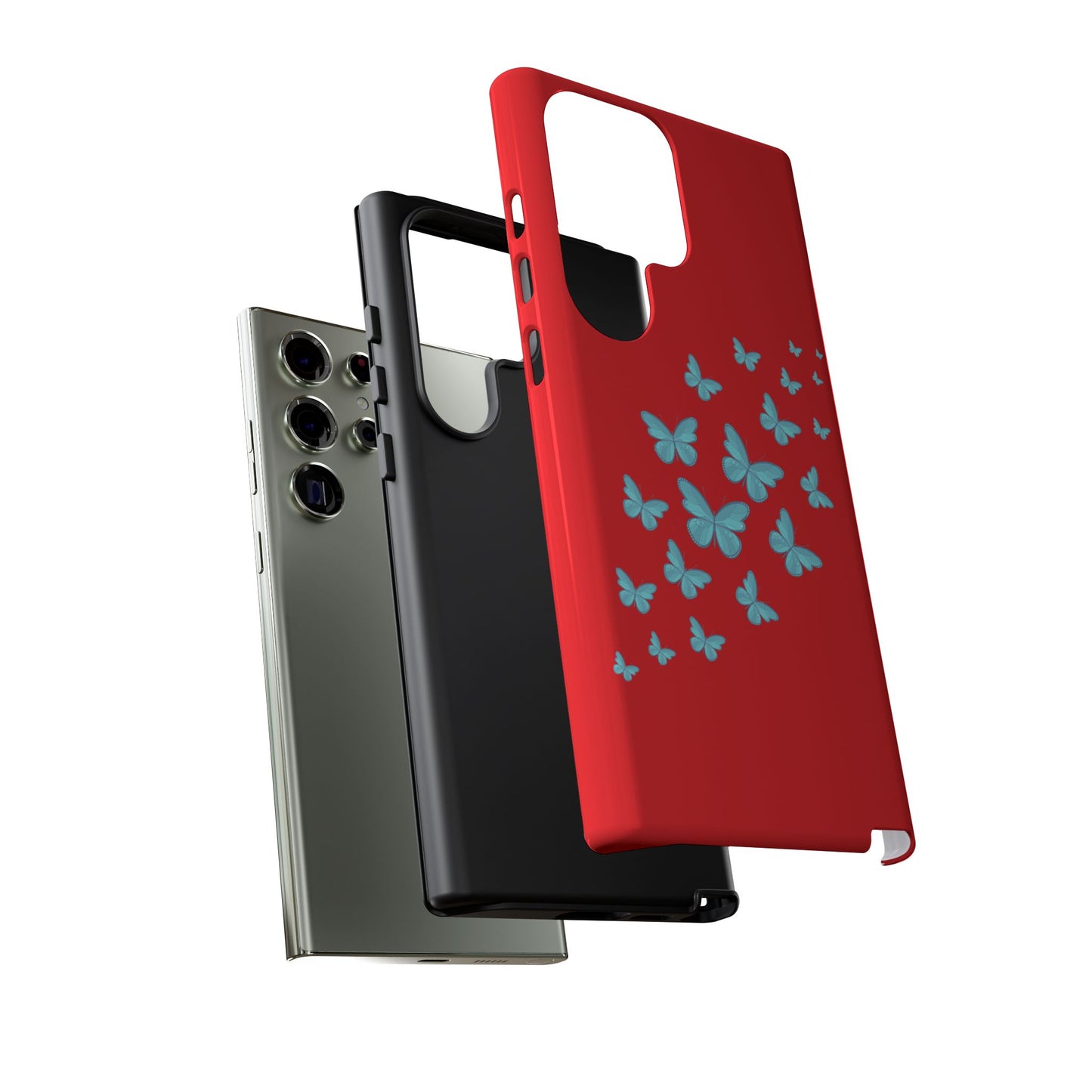 Butterflies in Red - Tough Cases iPhone Samsung Google Pixel - MahaCase