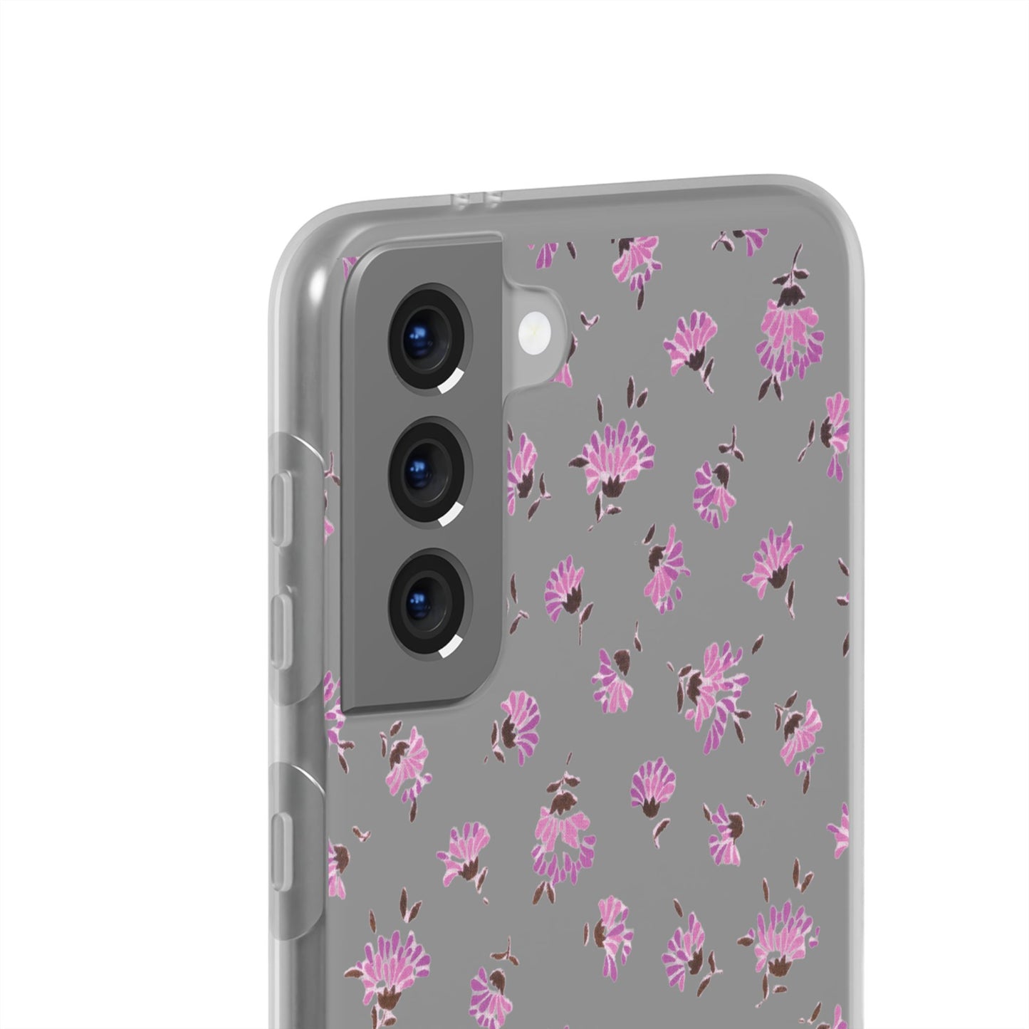 Floral Flexible Phone Case - Flower Pattern, Cute Gift for Her, Stylish Accessory, Spring Vibe, Lightweight Protective Cover- iPhone, Samsung, Gift Packaging - MahaCase