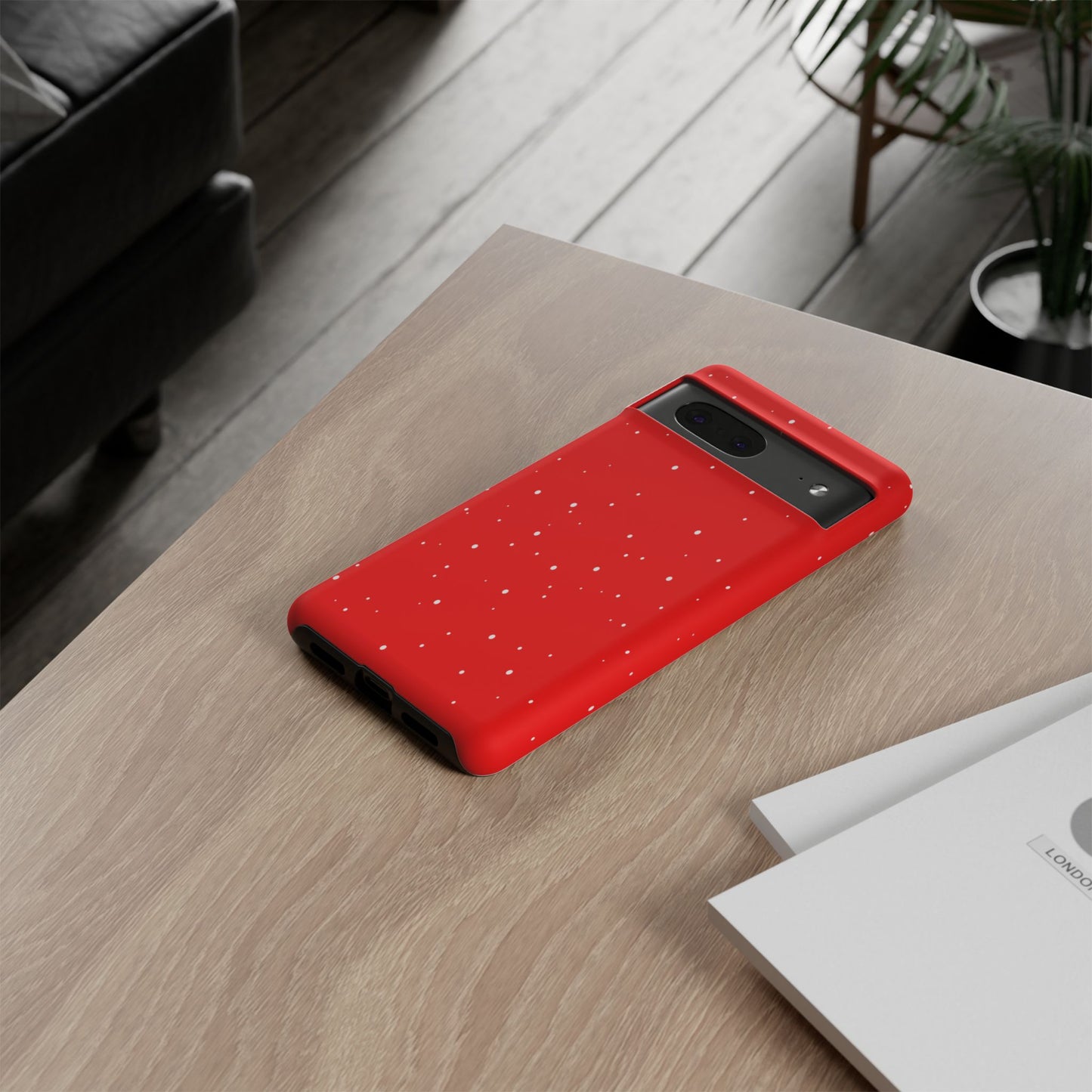 Snowy Red - Tough Cases iPhone Samsung Google Pixel - MahaCase