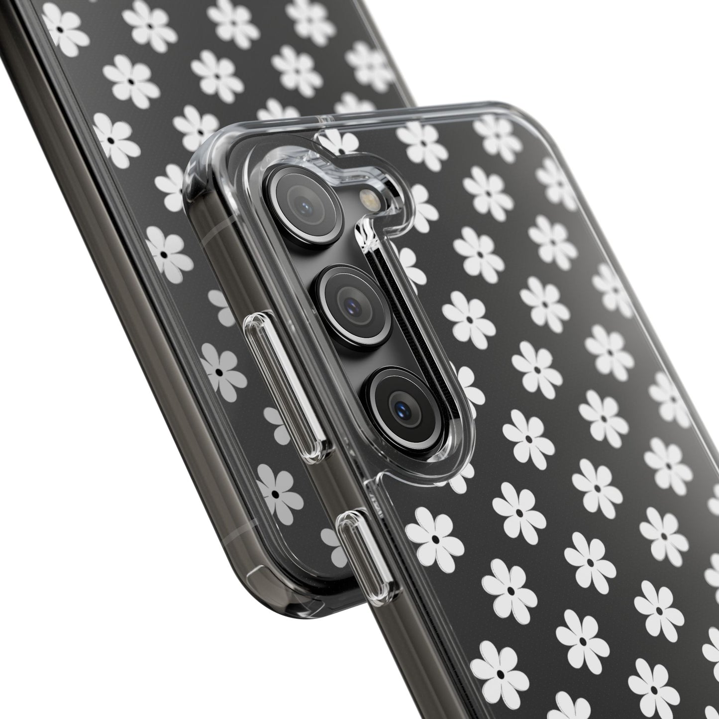 White Floral #222 Clear Cases - MahaCase
