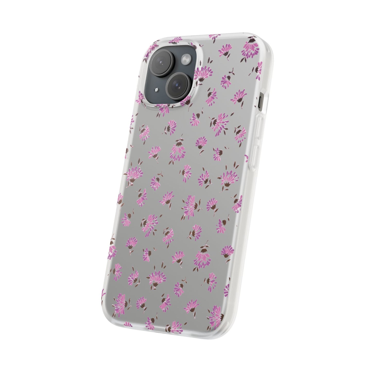 Floral Flexible Phone Case - Flower Pattern, Cute Gift for Her, Stylish Accessory, Spring Vibe, Lightweight Protective Cover- iPhone, Samsung, Gift Packaging - MahaCase