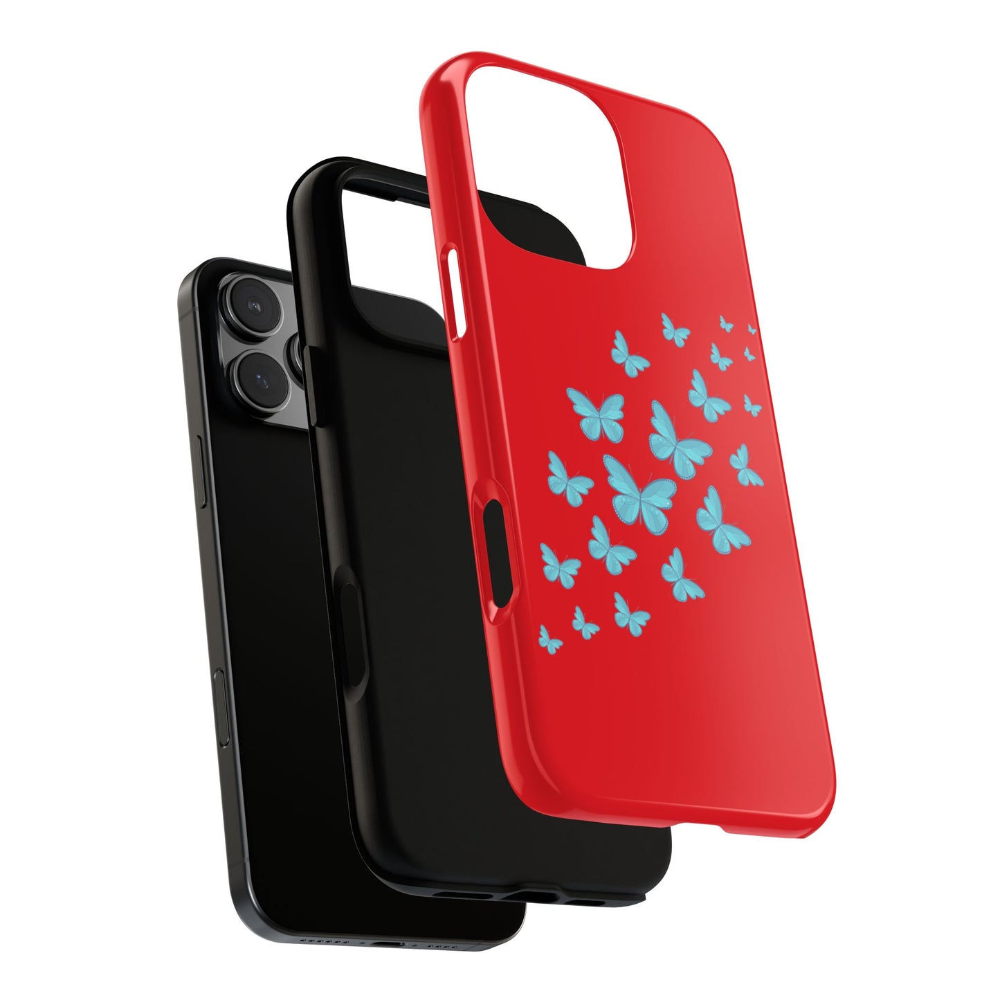 Butterflies in Red - Tough Cases iPhone Samsung Google Pixel - MahaCase