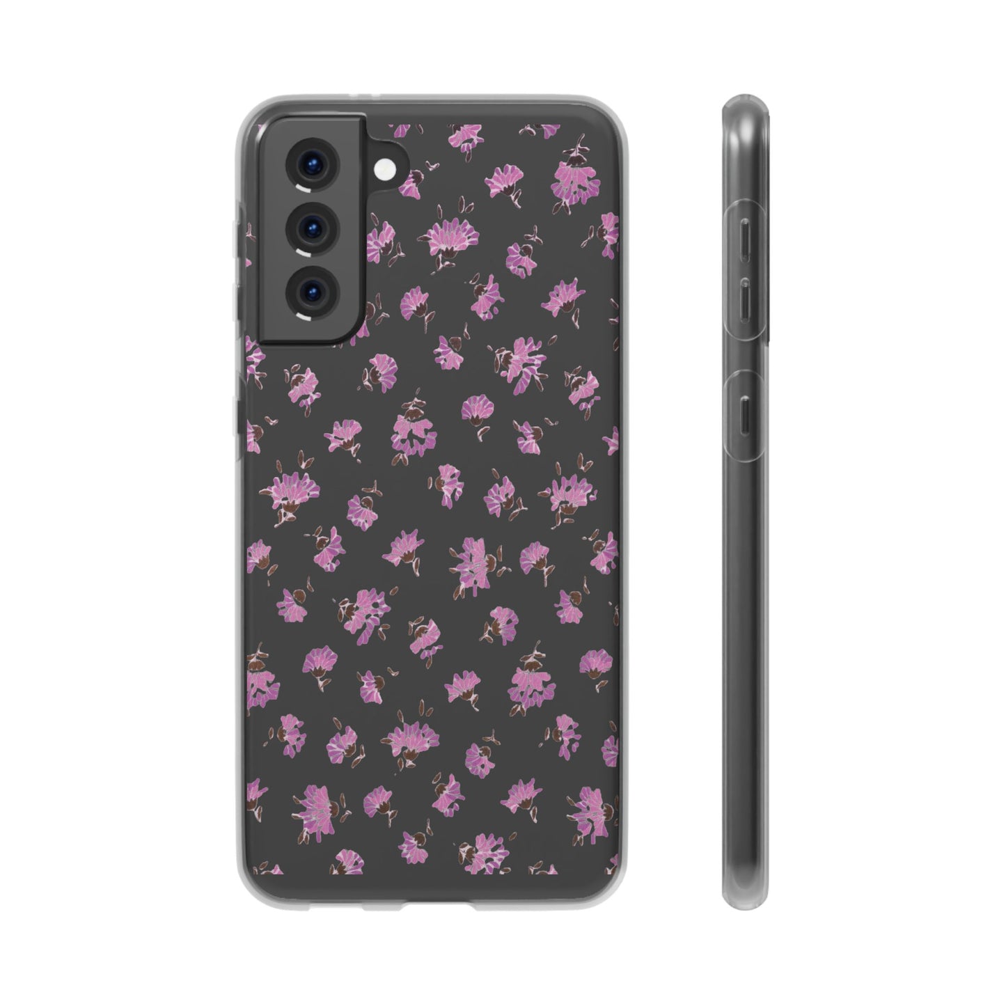 Floral Flexible Phone Case - Flower Pattern, Cute Gift for Her, Stylish Accessory, Spring Vibe, Lightweight Protective Cover- iPhone, Samsung, Gift Packaging - MahaCase