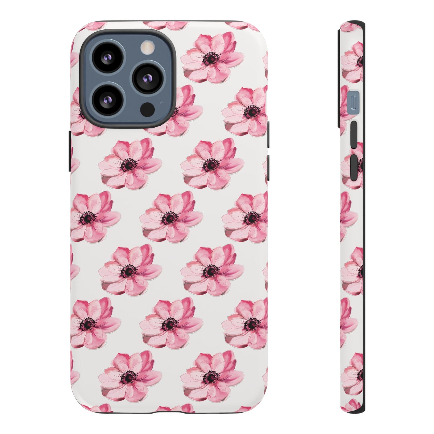 Floral Tough Phone Case - Stylish Protection with Pink Flowers - iPhone Samsung Galaxy Google Pixel - MahaCase